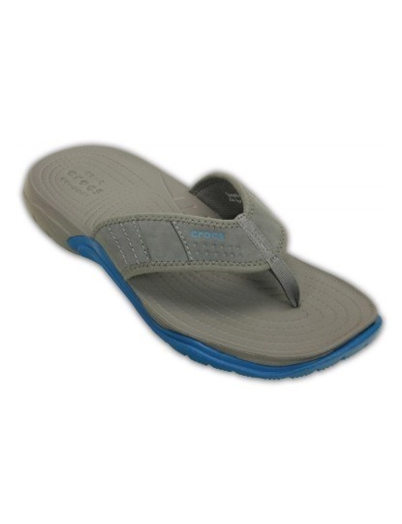 Crocs - Chinelos Crocs Swiftwater Flip Cinzento E Azul