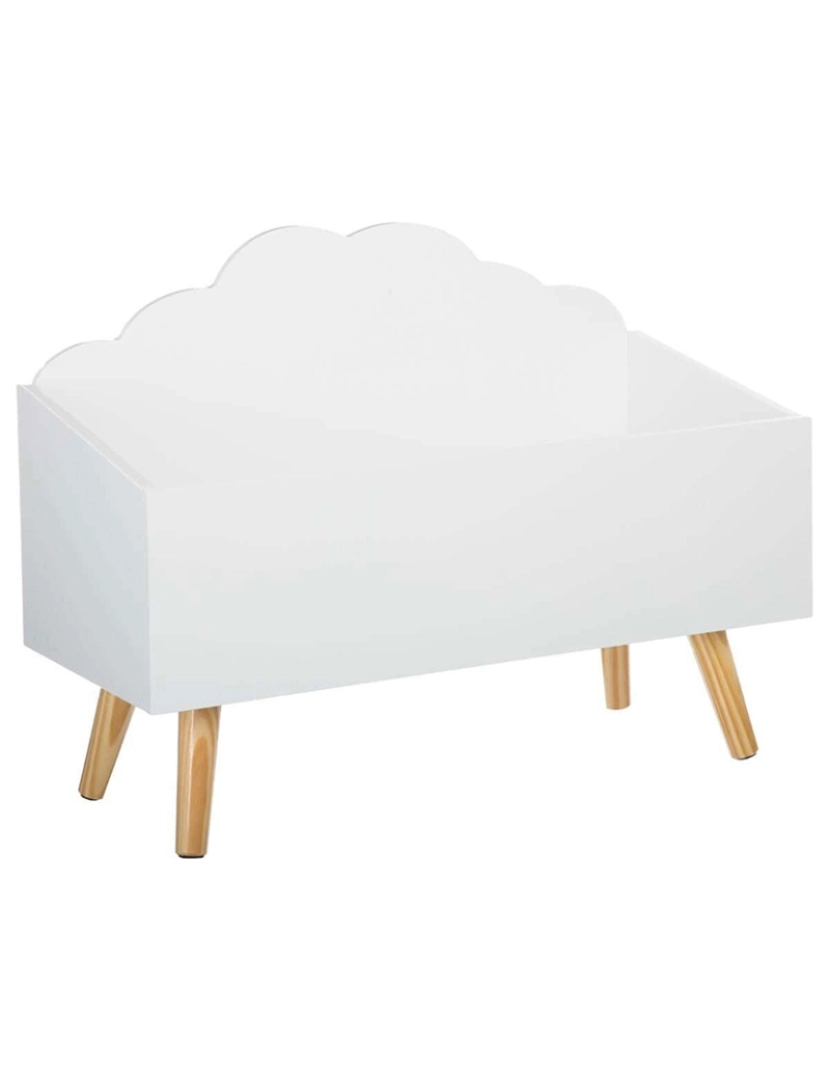 Atmosphera - Baú infantil nuvem branco perfeito para organizar brinquedos58 x 28 x 45,5 cm