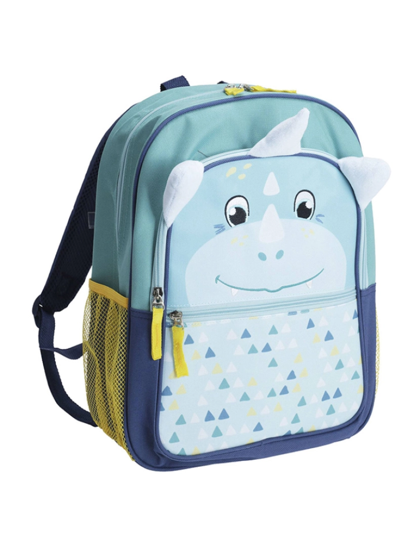 Atmosphera - mochila infantil azul dino design 27x12x36cm