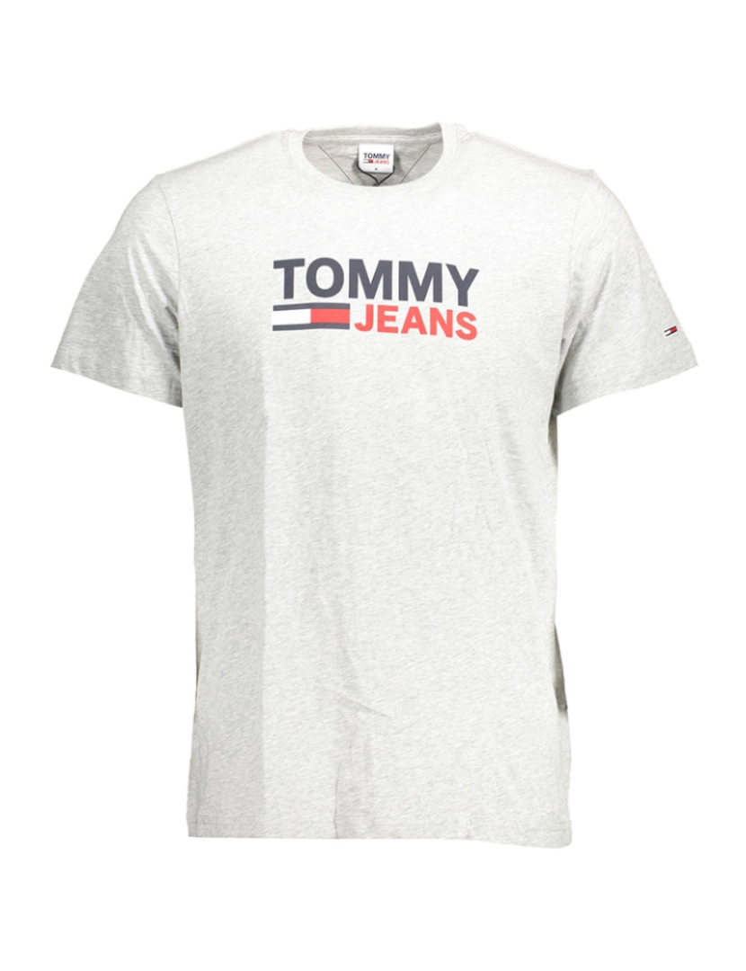 Tommy Hilfiger - T-Shirt De Manga Curta Homem Cinza