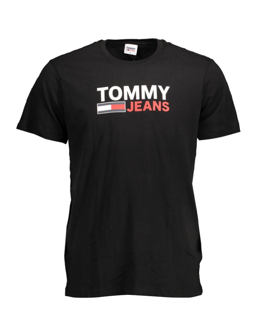 Tommy Hilfiger - T-Shirt De Manga Curta Homem Preta