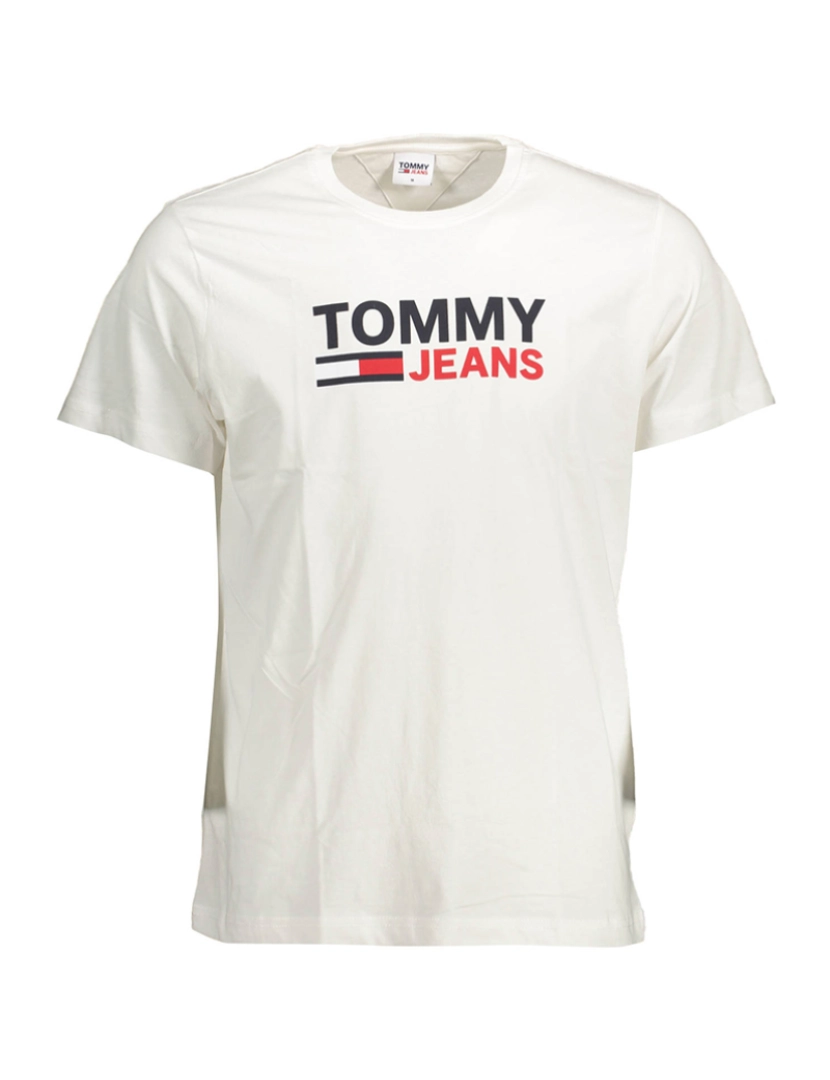 Tommy Hilfiger - T-Shirt De Manga Curta Homem Branca