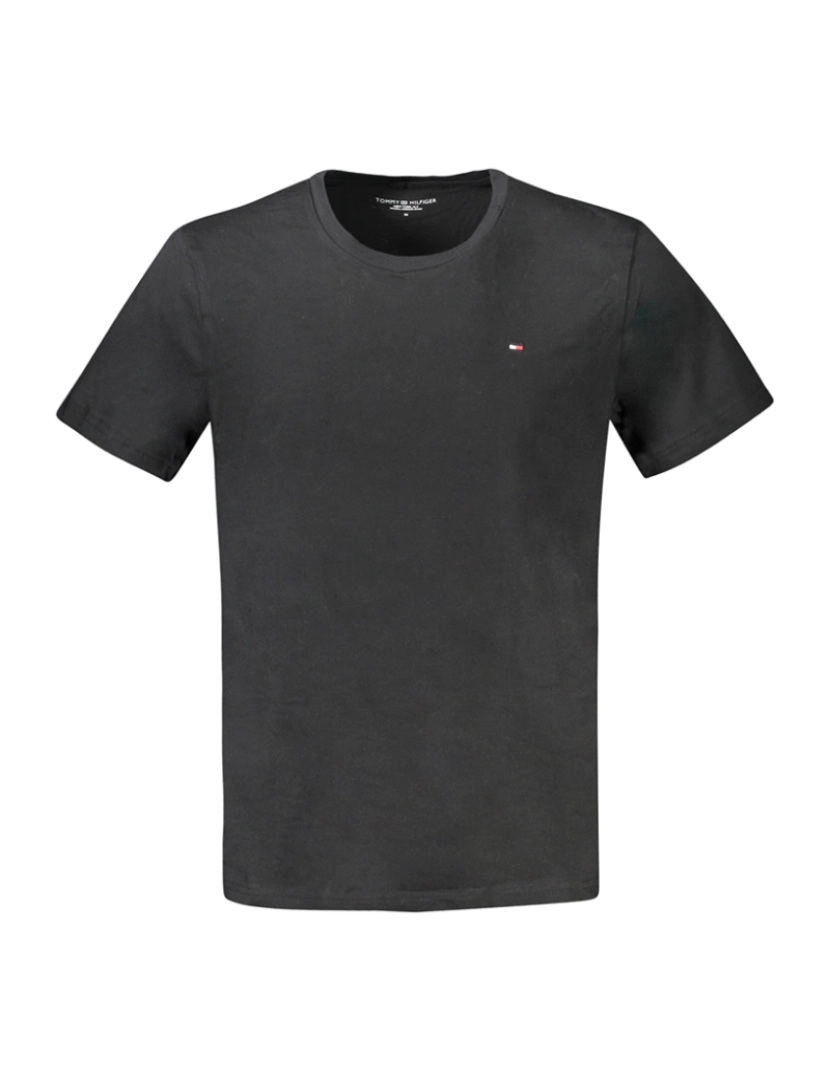 Tommy Hilfiger - T-Shirt De Manga Curta Homem Preta