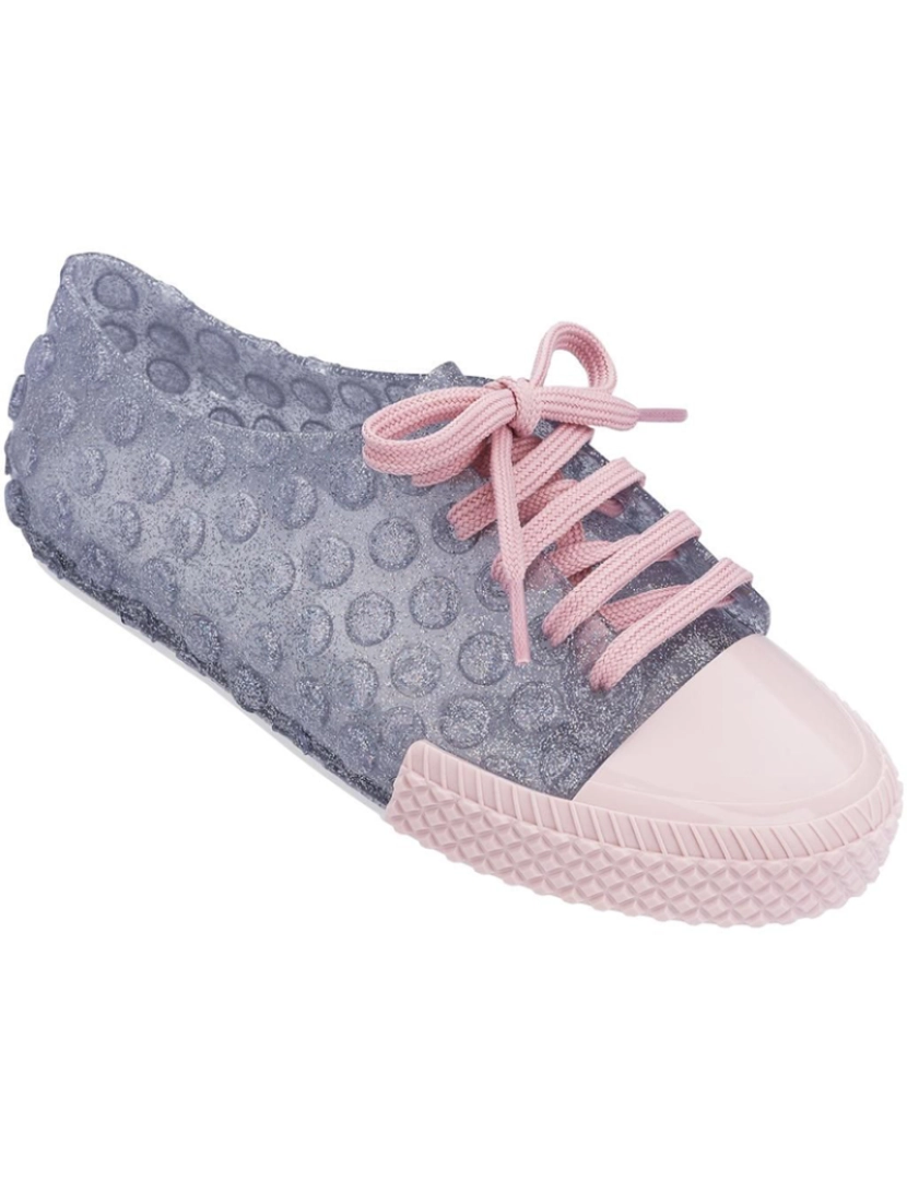 Melissa - Ténis Polibolha 53475 clear glitter e rosa