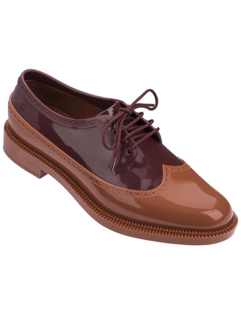 Melissa - Sapatos Classic Brogue 52974-bordeaux e castanho