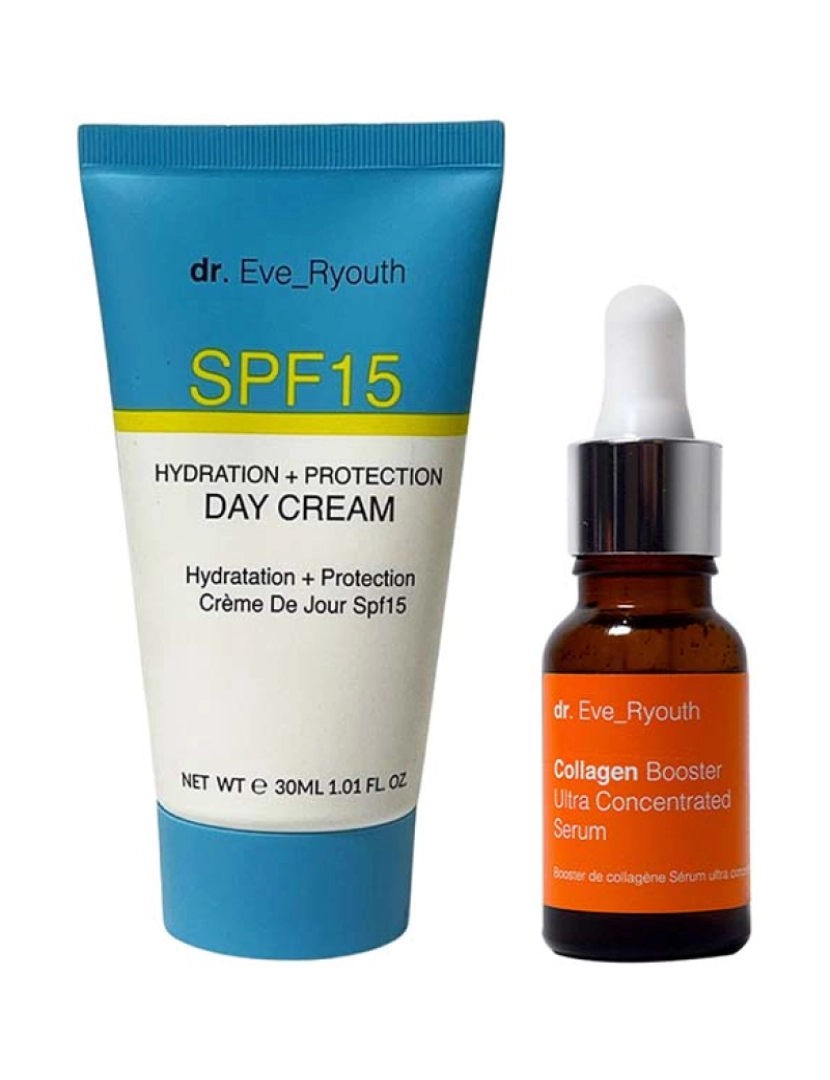 Dr. Eve Ryouth - Creme De Dia Hidratação + Proteção Fps15 30 Ml + Sérum Ultra Concentrado Booster De Colágeno 15Ml