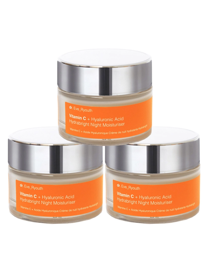 Dr. Eve Ryouth - 3 X Vitamina C + Ácido Hialurónico Hidratante Noturno Hydrabright 50Ml