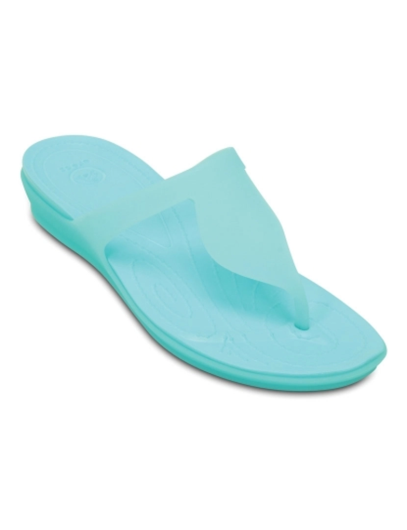 Crocs - Chinelo Crocs Rio Flat Turquesa