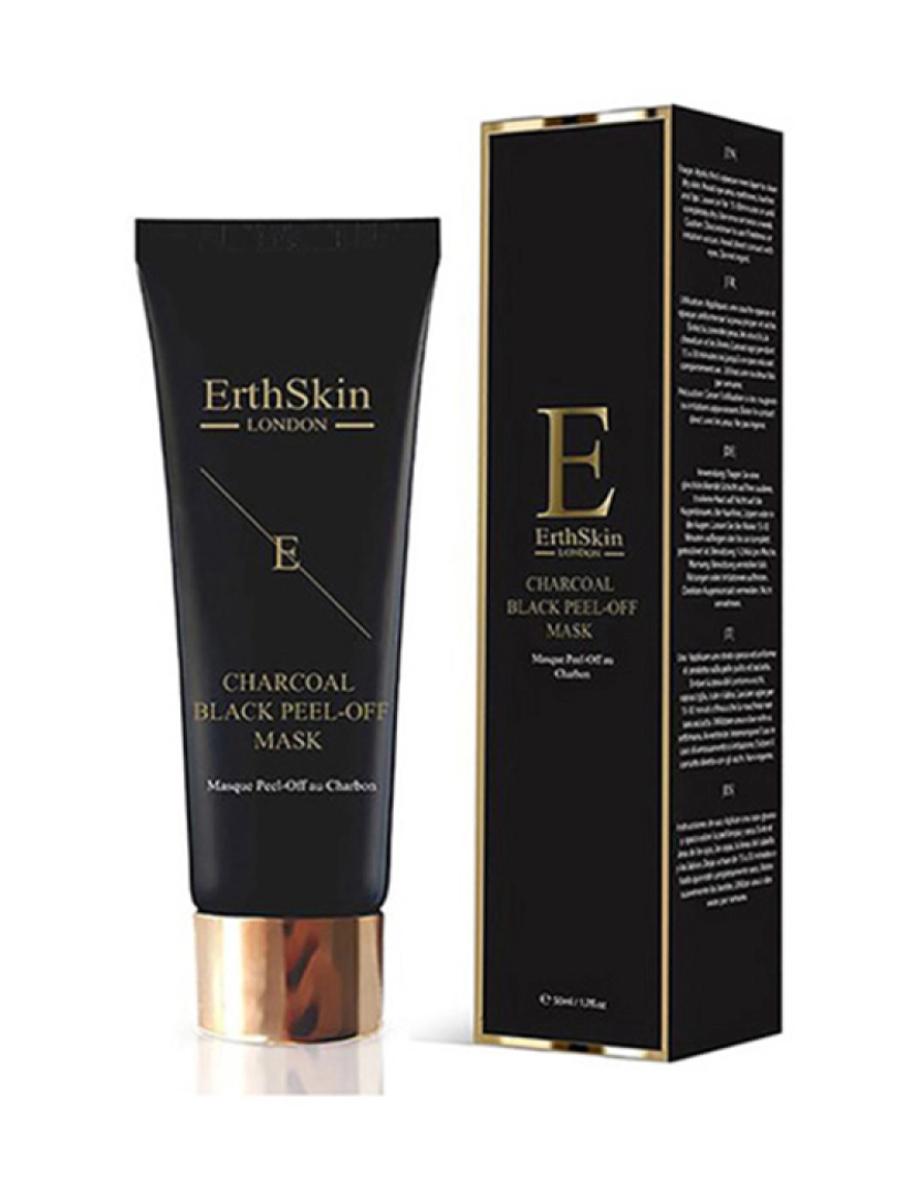 Erth Skin London - Máscara Purificante Carvão Preto Peel-Off Ouro 24K - 50Ml