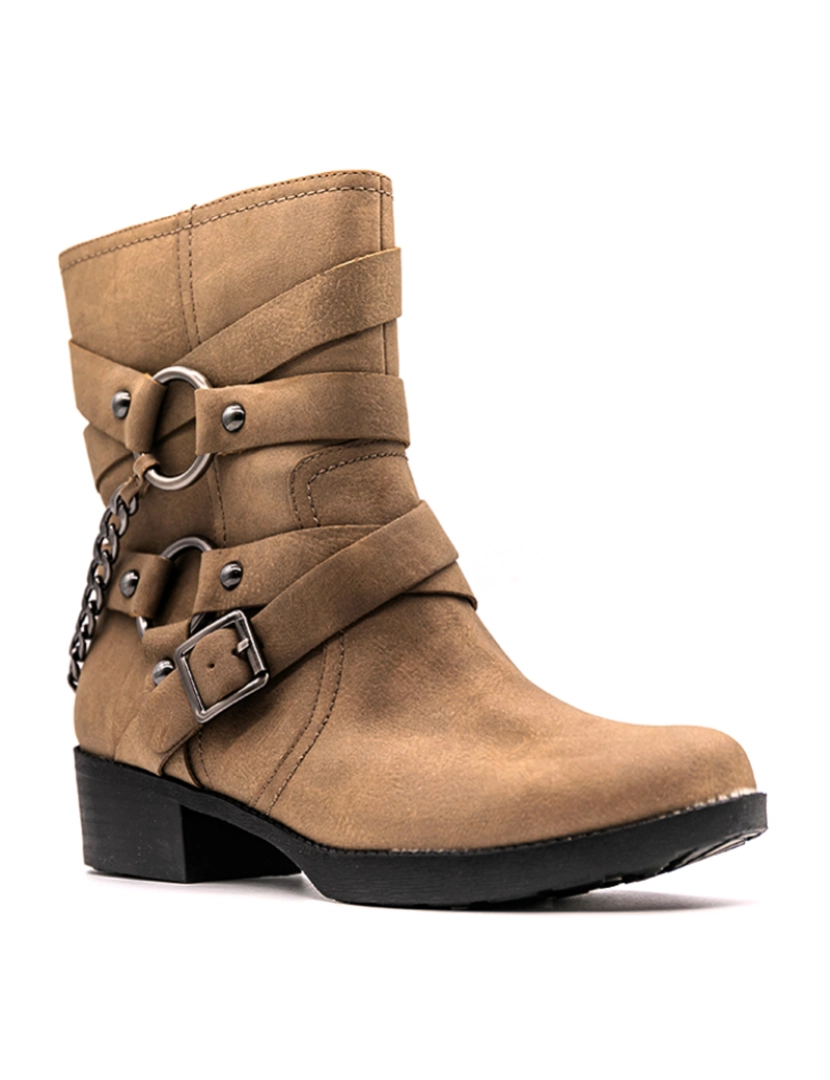 Jessica Simpson - Botas Bege Tiras C/ Argolas