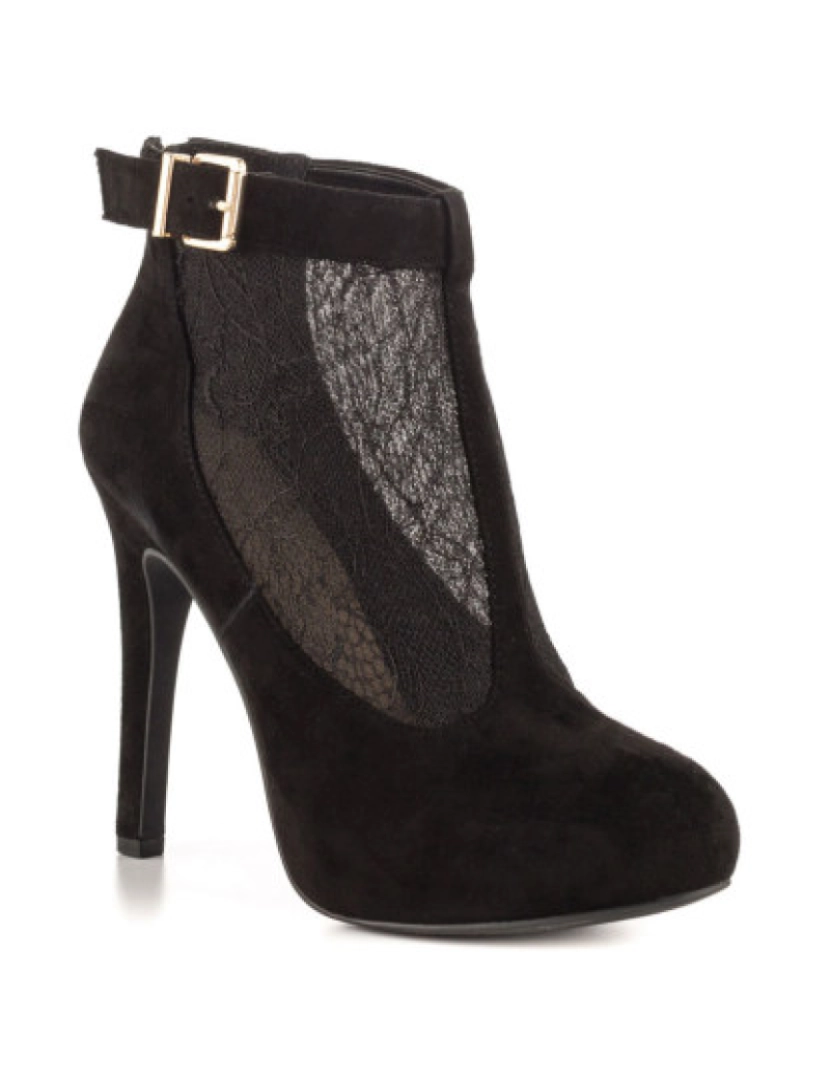 Jessica Simpson - Botins Jessica Simpson Preto C/ Fivela E Renda