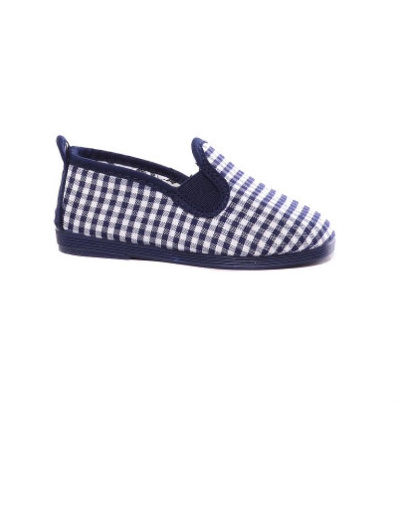 ShoeColours - Slip-on Flossy Criança Print Xadrez Marinho