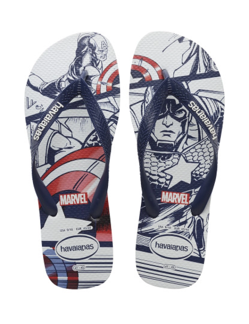 Havaianas - Havaianas Top Marvel Kids Unisexo Azul Navy e Branco