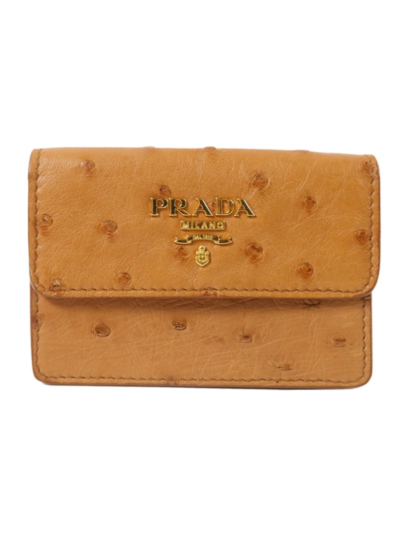 Prada - Porta-Cartões Pele Avestruz