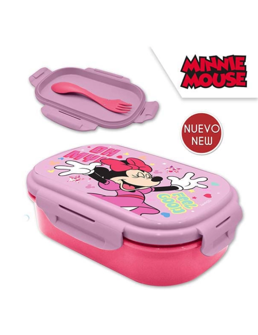 Minnie - Sandwicheira Retangular Com Tampa Minnie TU