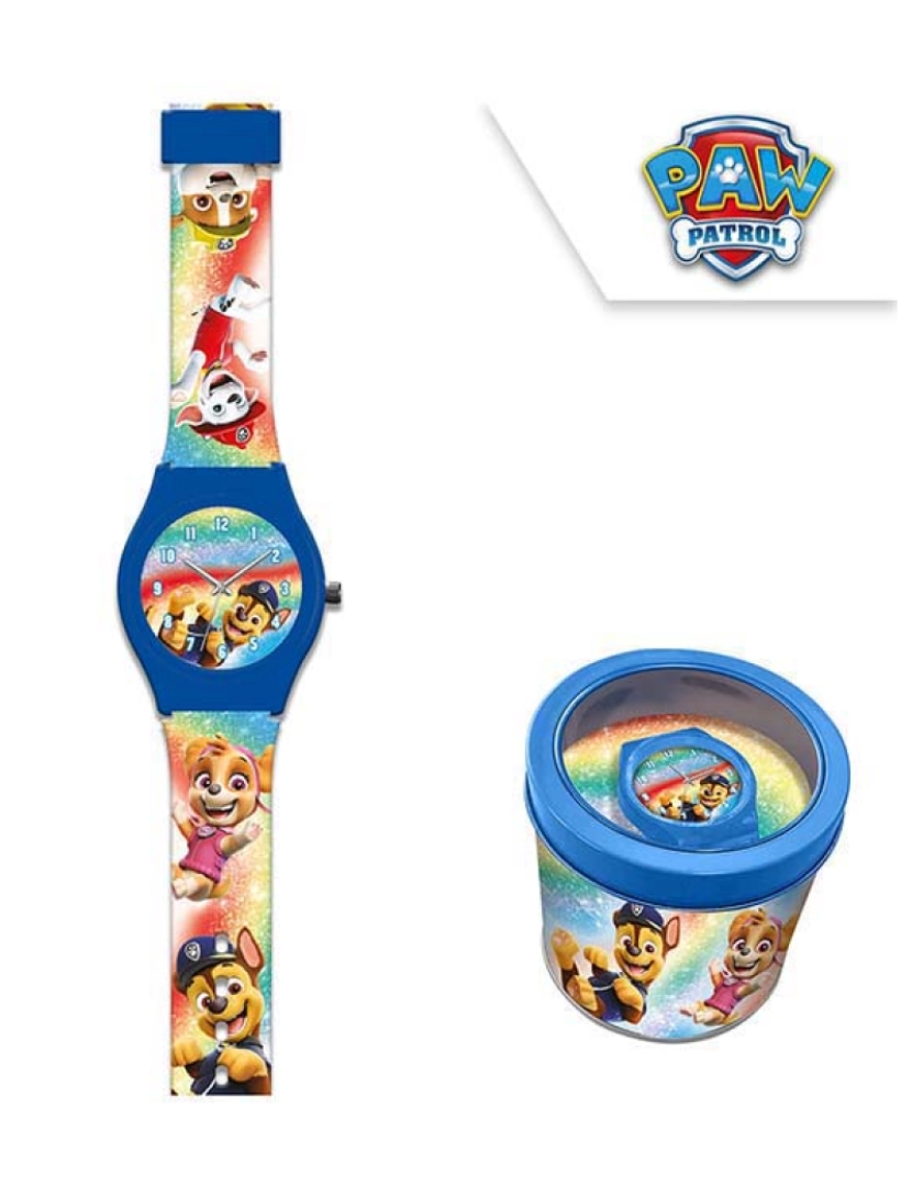 Paw Patrol - Relógio Analógico Caixa De Metal Paw Pat TU