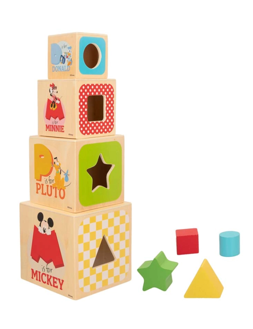 Colorbaby - Disney Torre Cubos Madeira Formas +12M TU