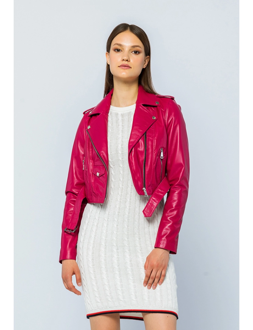 Basics&More - Casaco Pele Senhora Fushia