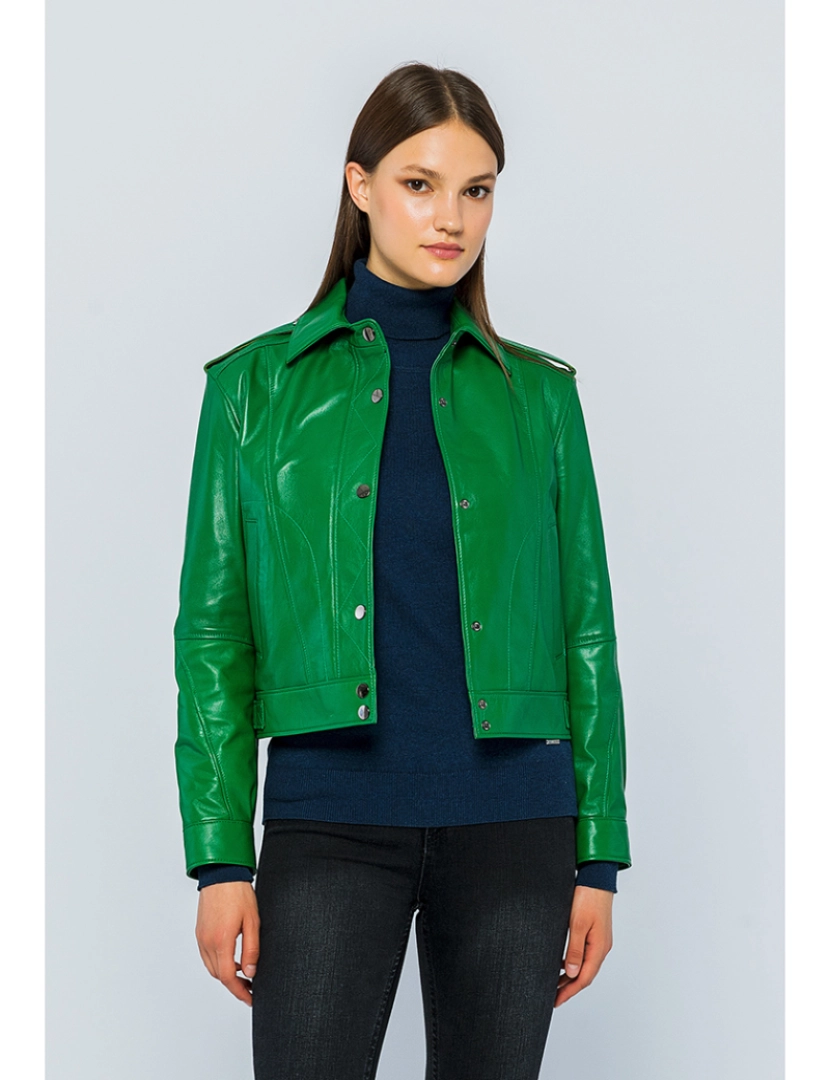 Basics&More - Casaco Pele Senhora Duck Verde