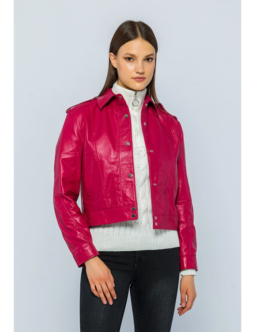 Basics&More - Casaco Pele Senhora Fushia