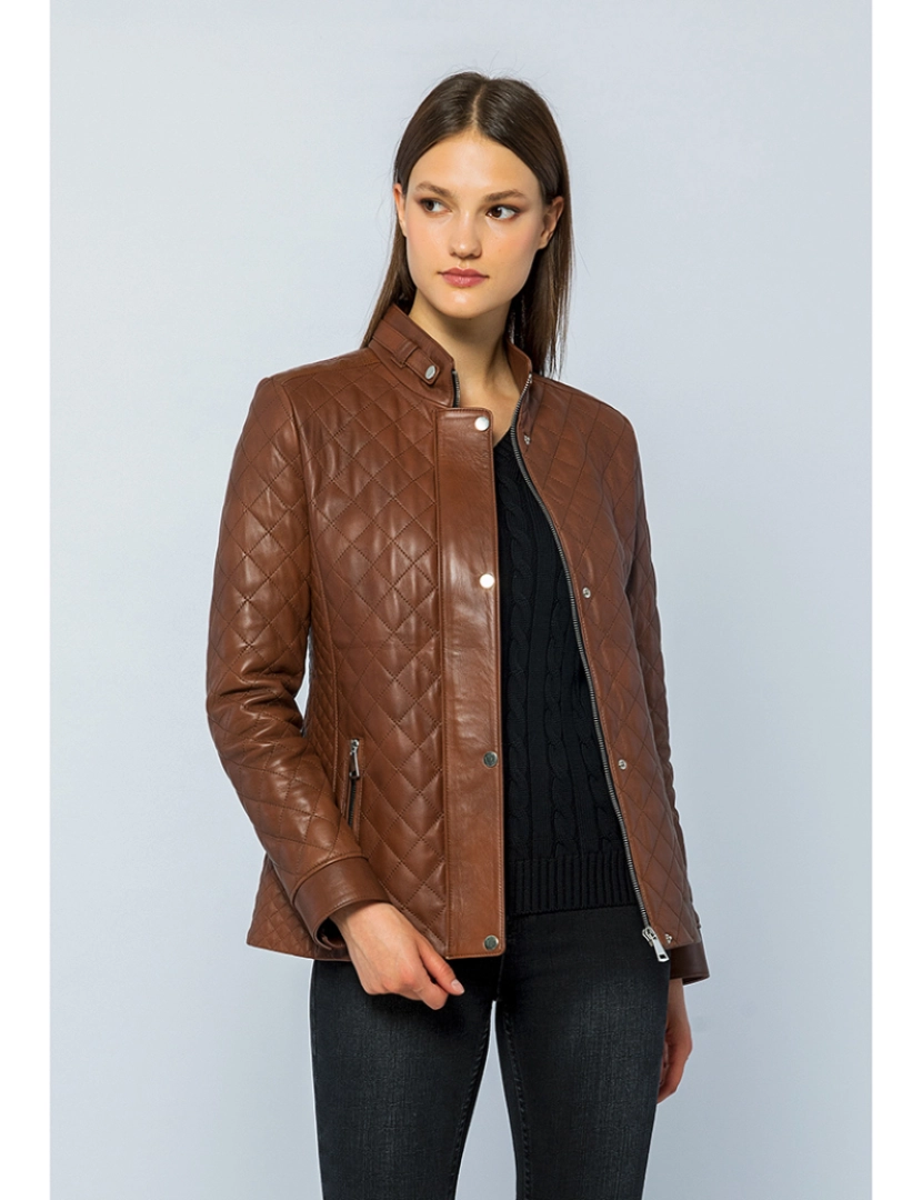 Basics&More - Casaco Pele Senhora Chestnut