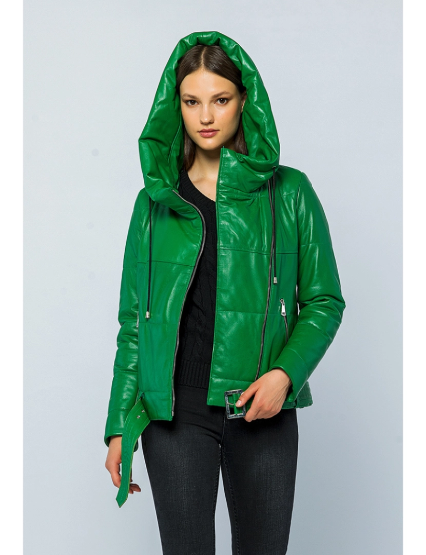 Basics&More - Casaco Pele Senhora Duck Verde