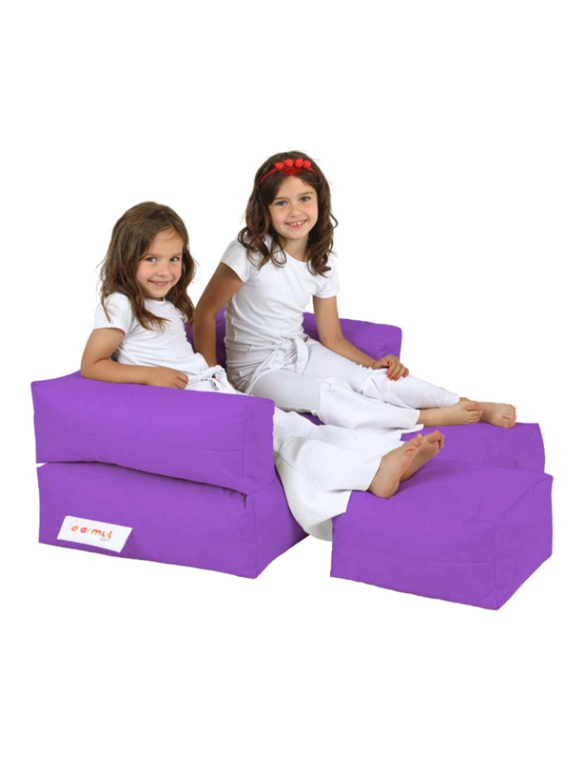 ASR - Pufe 2 Lugares Kids Roxo