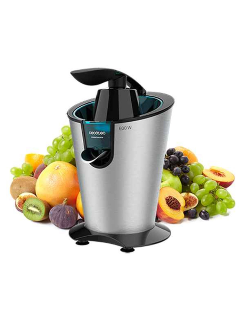 Cecotec - Espremedor Elétrico Essentialvita Powerfresh 600 Inox Aço Inoxidável 600W