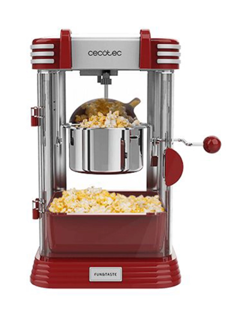 Cecotec - Máquina Pipocas Fun&Taste P´Corn Classic 500 Ml 300W Vermelho Prateado