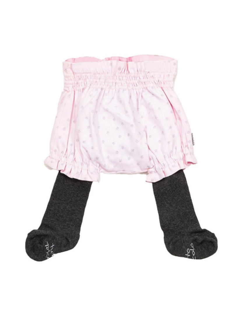 Tutto Piccolo - Leggings  Menina Bebé Rosa Cinza