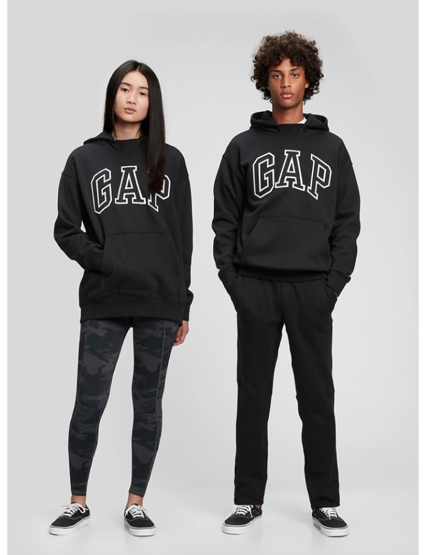 GAP - Sweatshirt com Capuz Rapaz Preto