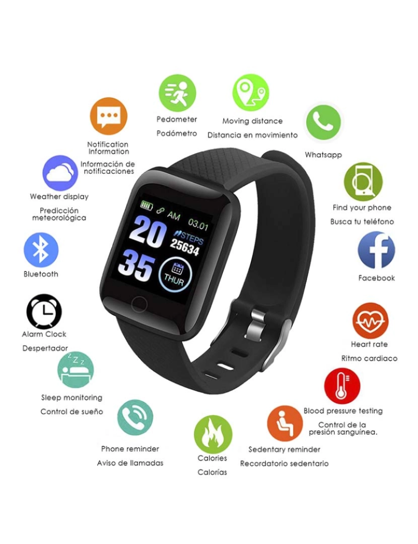 DAM - Smartband ID116 Bluetooth 40 Turquesa 