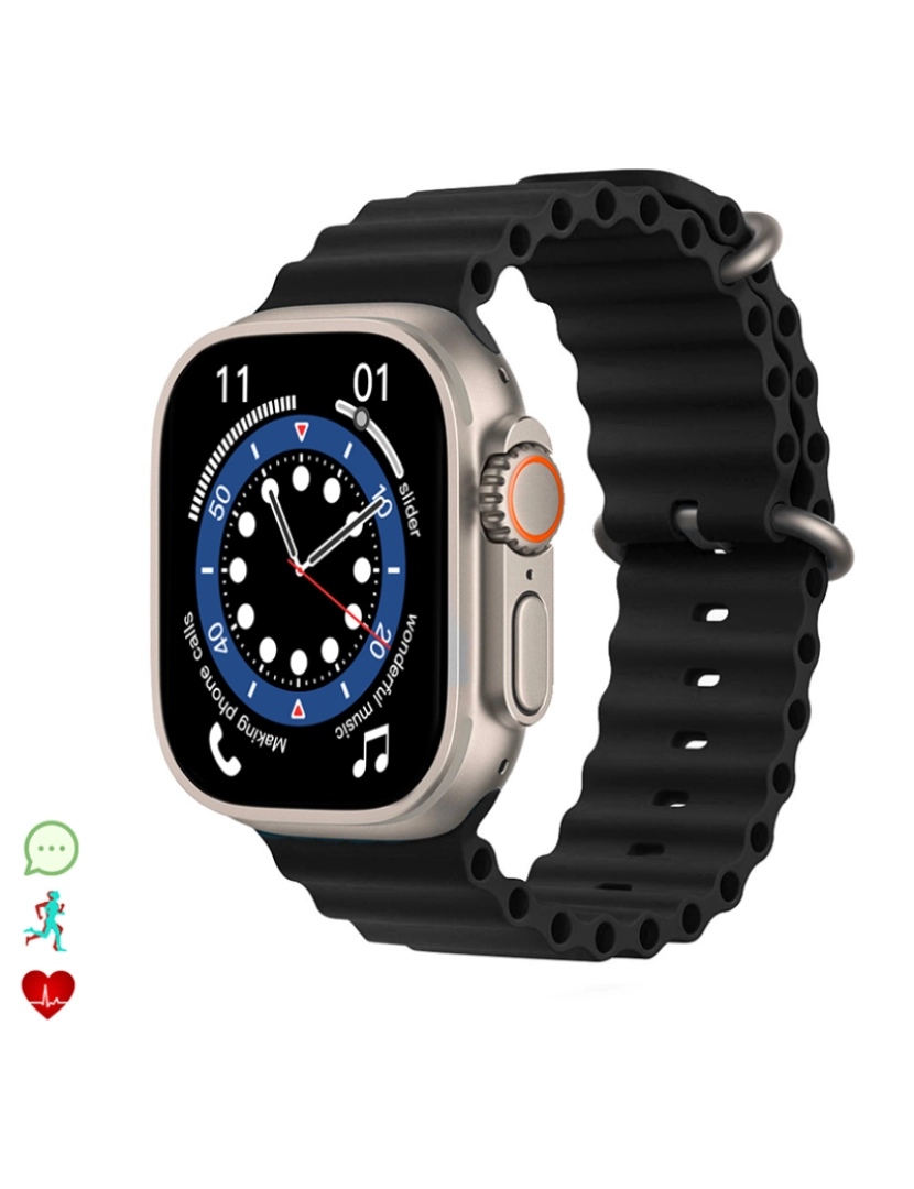 DAM - Smartwatch S9 Max Preto