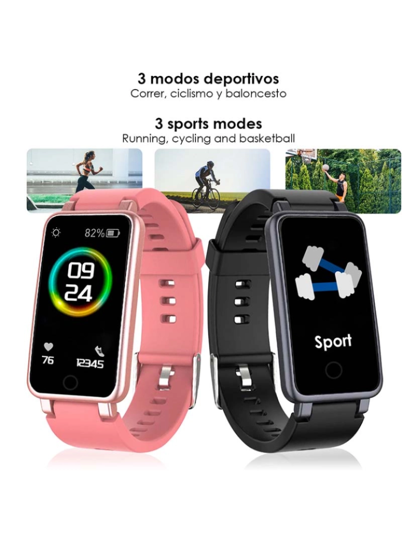 DAM - Smartband C2 Plus Rosa