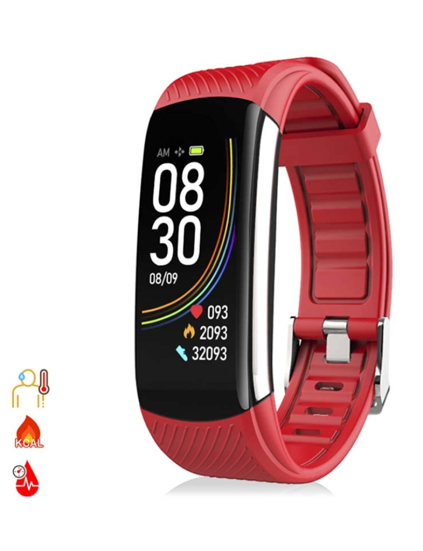 DAM - Smartband AK-T118 Vermelho