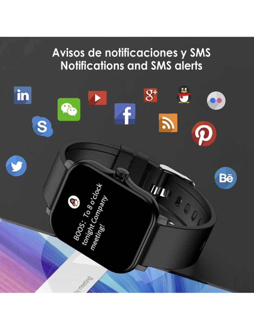 DAM - Smartwatch H30 Vermelho