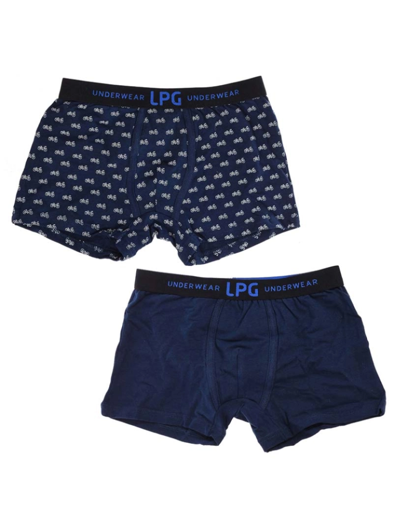 Le Petit Garçon - Boxers Azul e azul estampado