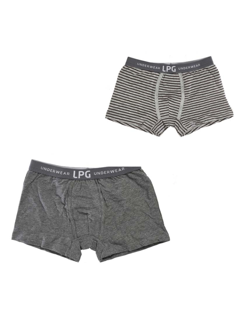 Le Petit Garçon - Boxers Cinza e Cinza rayas