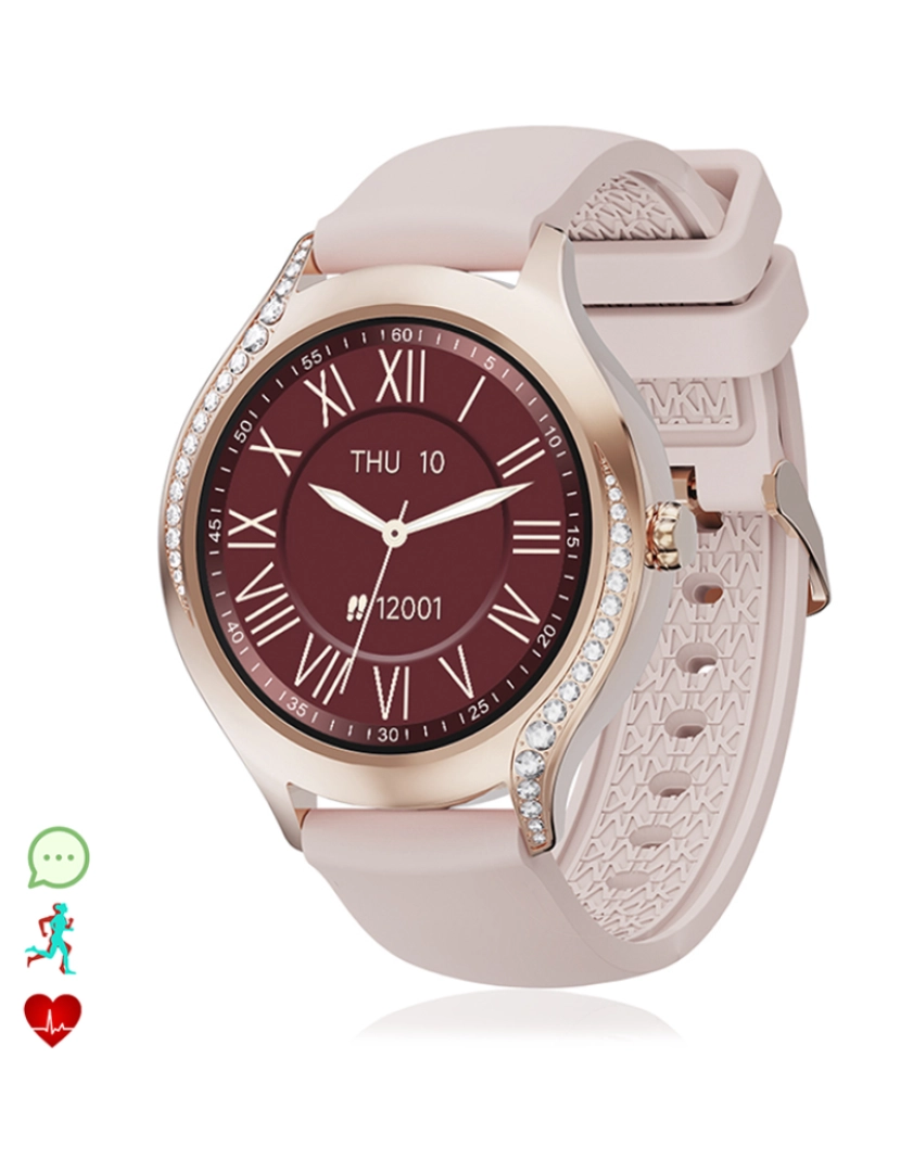 DAM - Smartwatch T214 Dourado Rosa