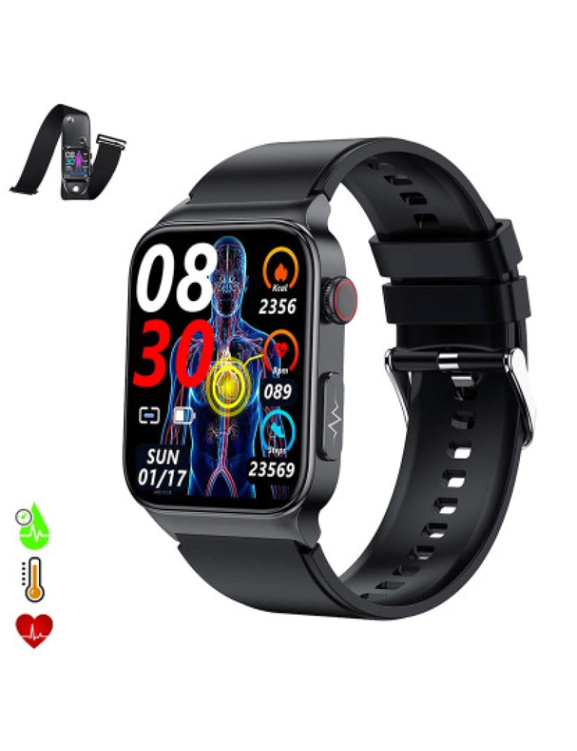 DAM - Smartwatch E500 Preto