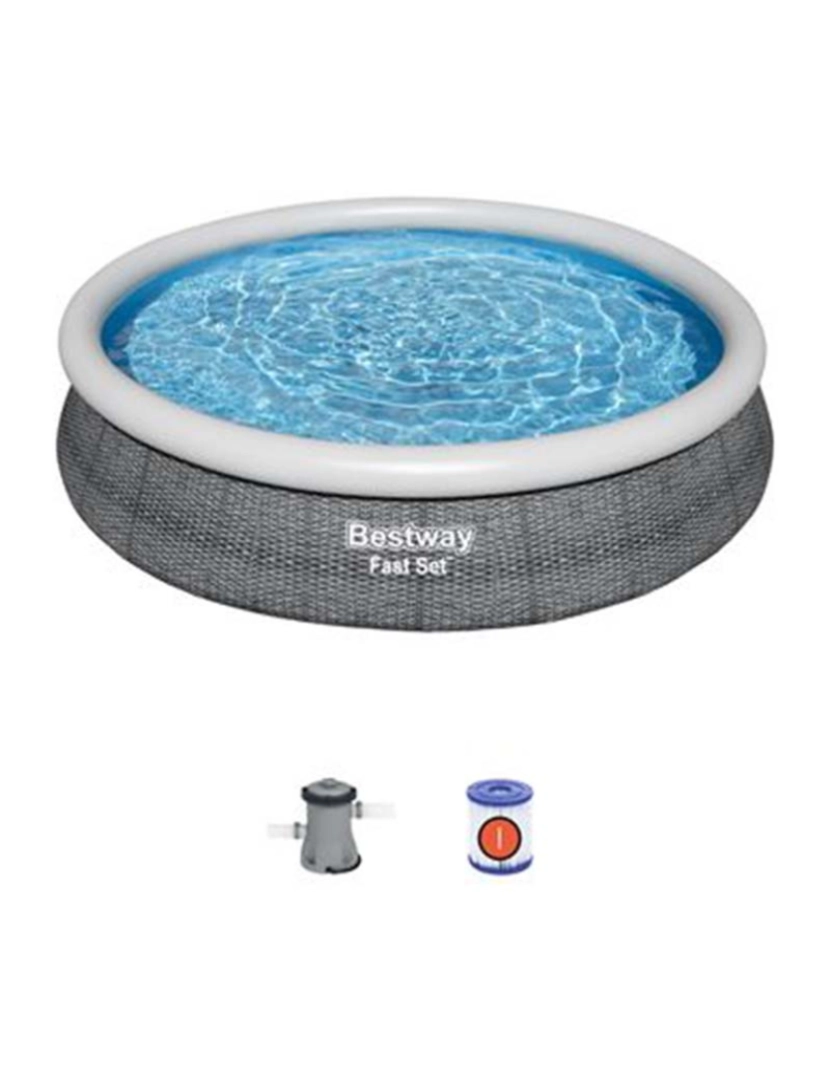 Bestway - Piscina Insuflável Bestway Cinzento 5377 L 366 x 76 cm