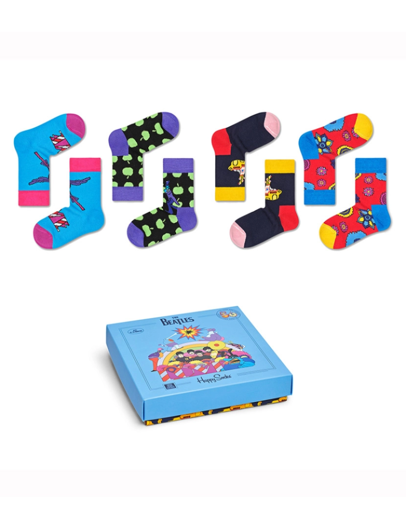 Happy Socks - Conjunto Meias Kids Beatles 