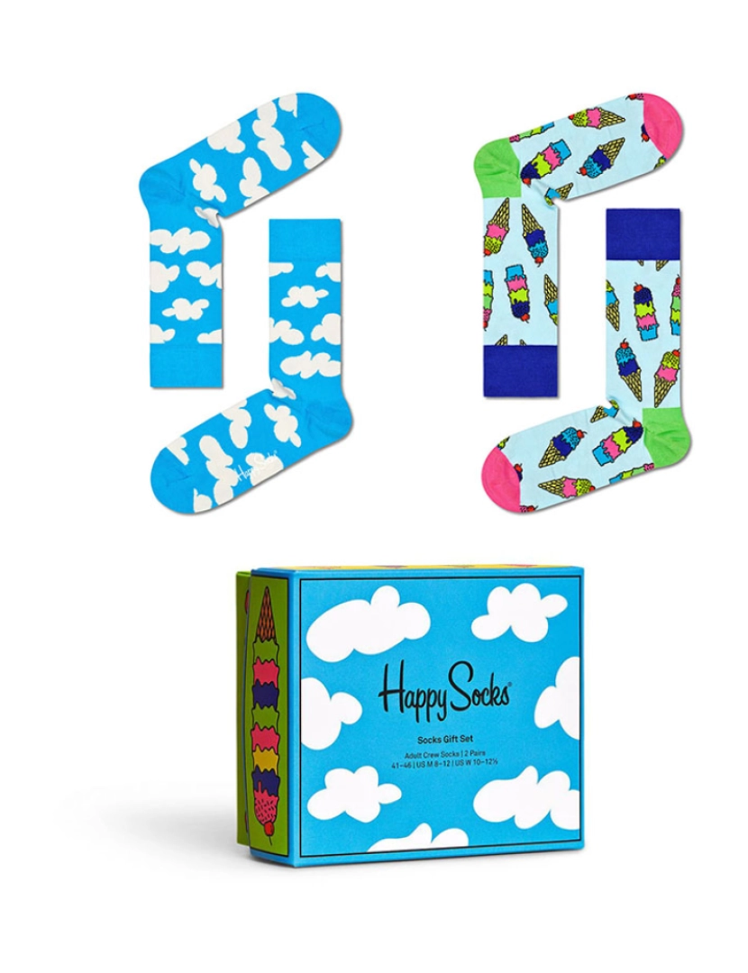 Happy Socks - Conjunto de 2 meias para dia ensolarado