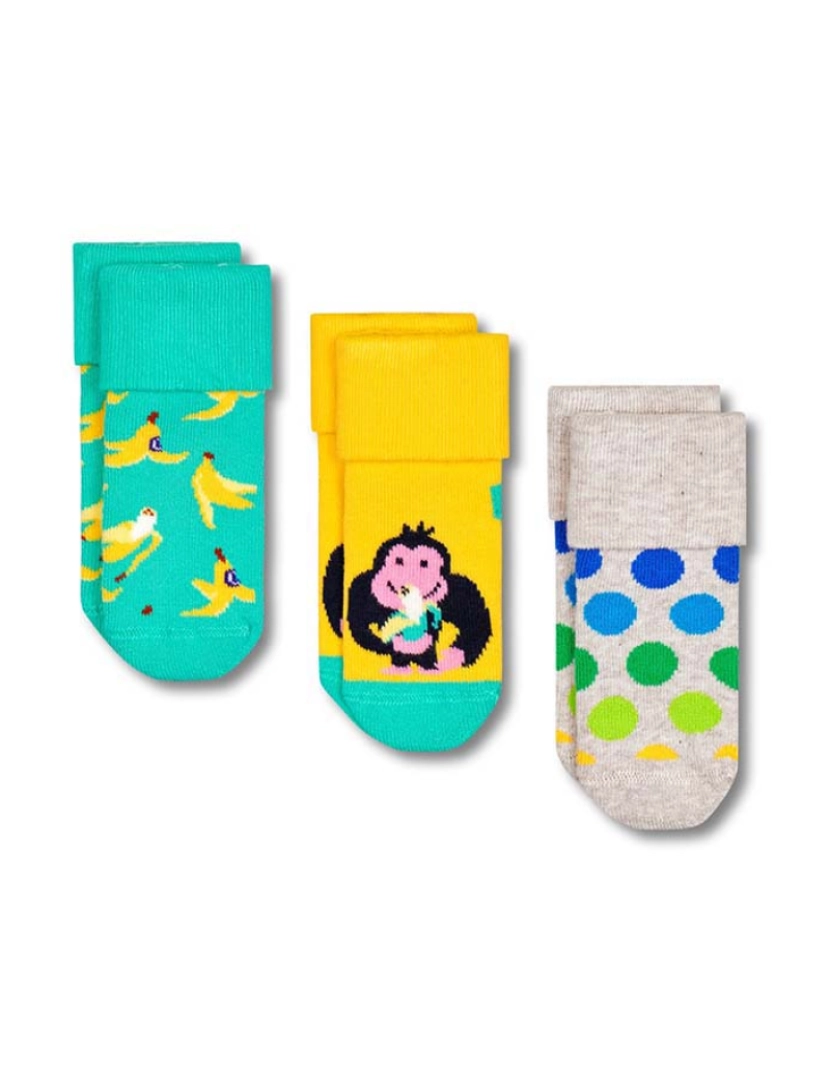 Happy Socks - Conjunto de 3 In The Jungle Terry Socks - Gift Set