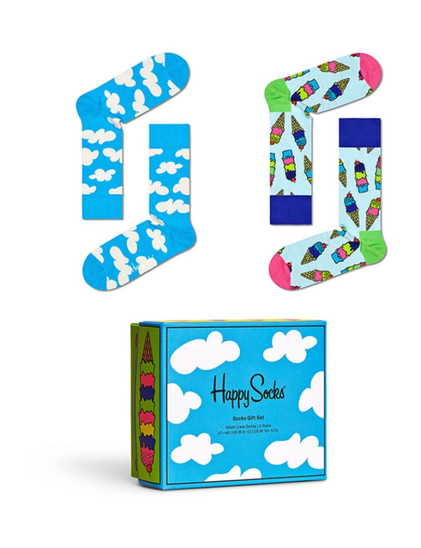 Happy Socks - Conjunto de 2 meias para dia ensolarado