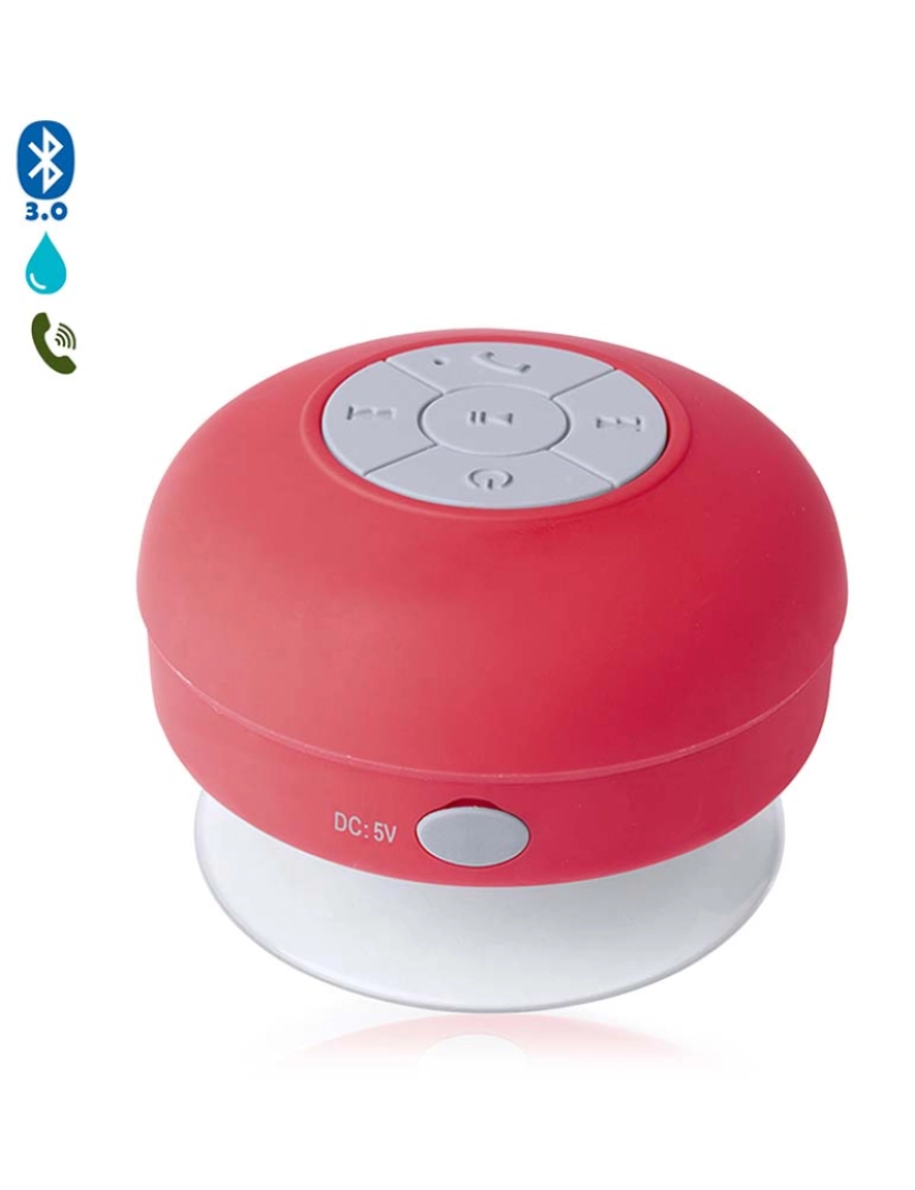 DAM - Coluna Rariax Bluetooth c/ Ventosa Vermelho