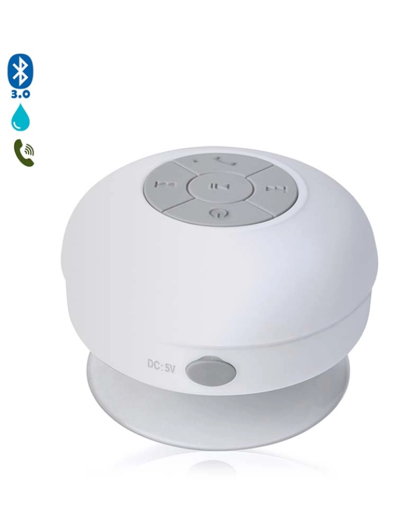 DAM - Coluna Rariax Bluetooth com Ventosa Branco