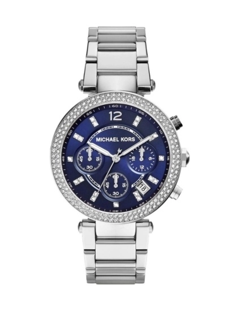 Michael Kors - Relógio Michael Kors Parker Prateado e Azul