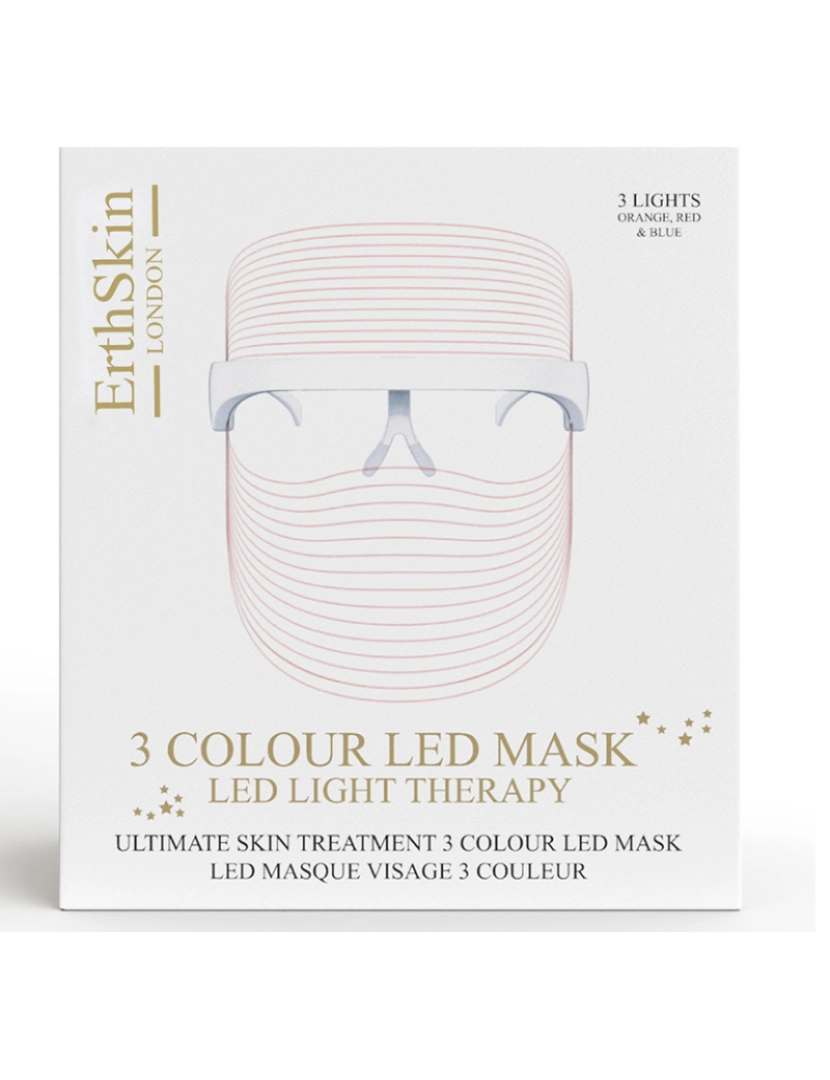 Erth Skin London - Máscara Led Sem Fio De 3 Cores