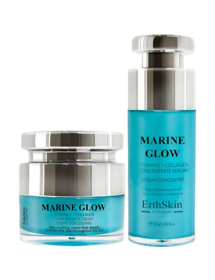 Erth Skin London - Marine Glow Vitamina C + Sérum Concentrado De Colágeno 30Ml + Marine Glow + Creme Concentrado De Vitamina C 50Ml